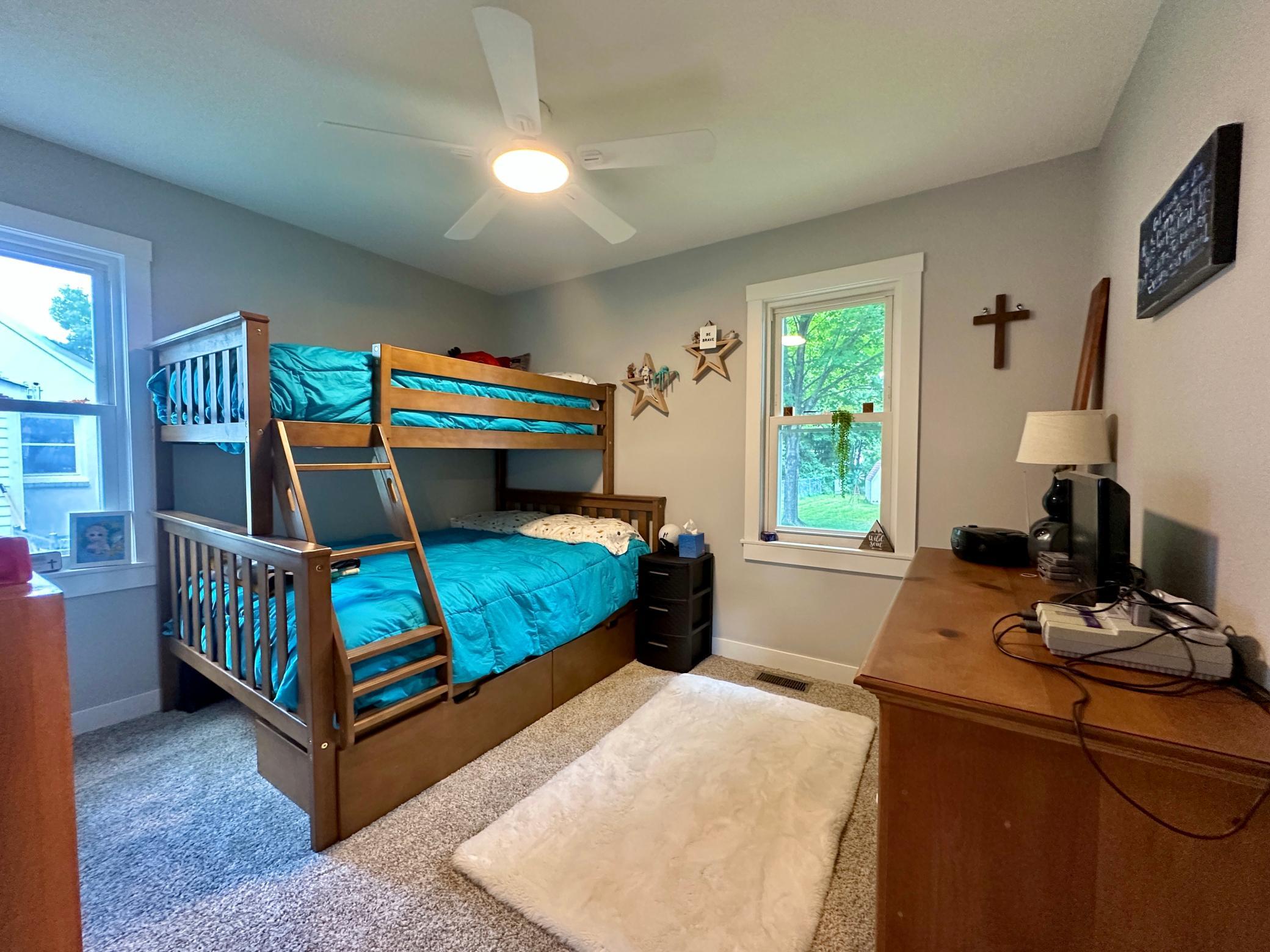A look at the other main level bedroom, big enough to share!