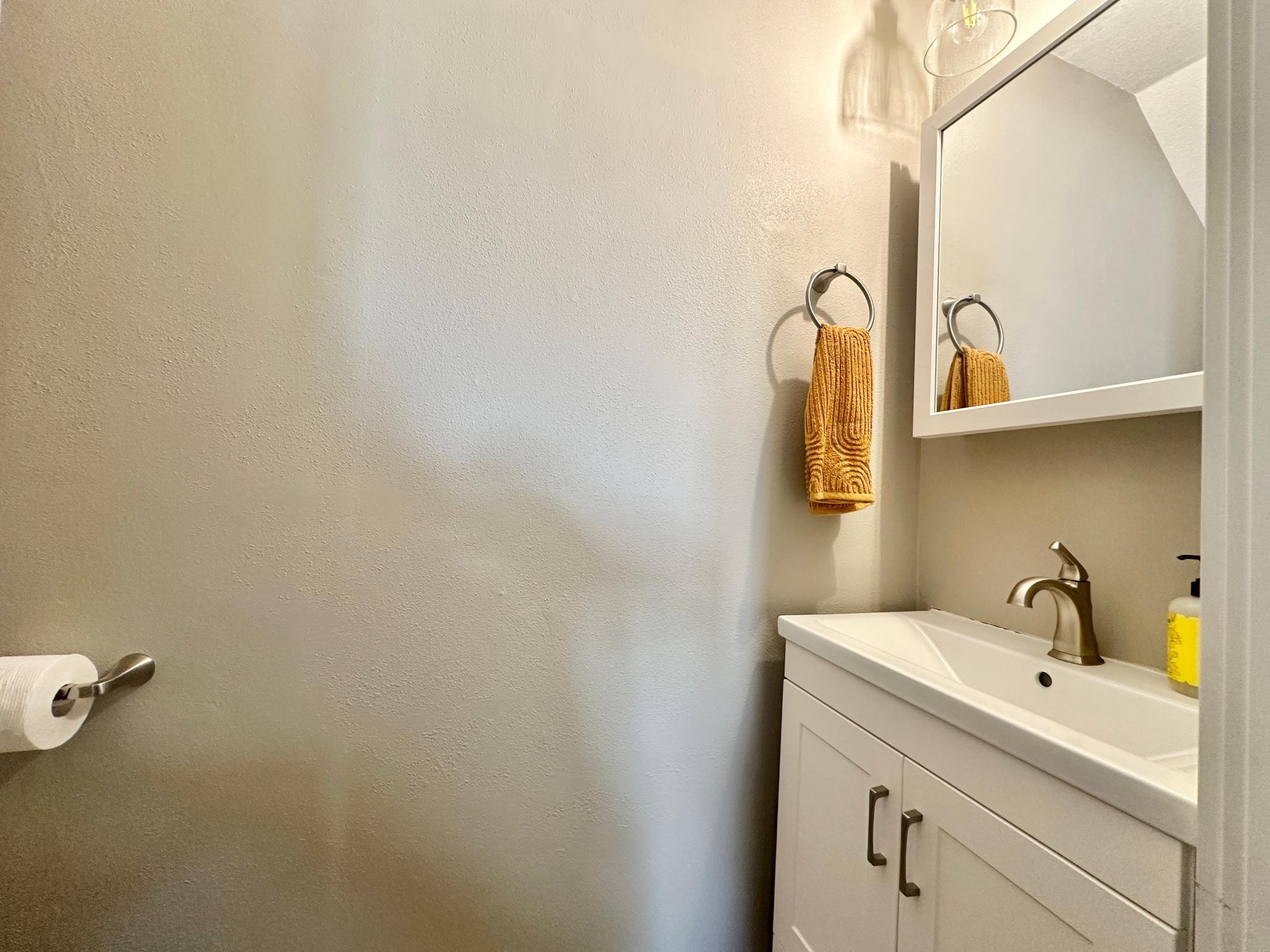 This snap shot is of the upstairs half bath.