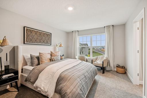 Second bedroom is large, and full of light.