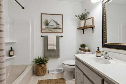 Main bath- virtually staged
