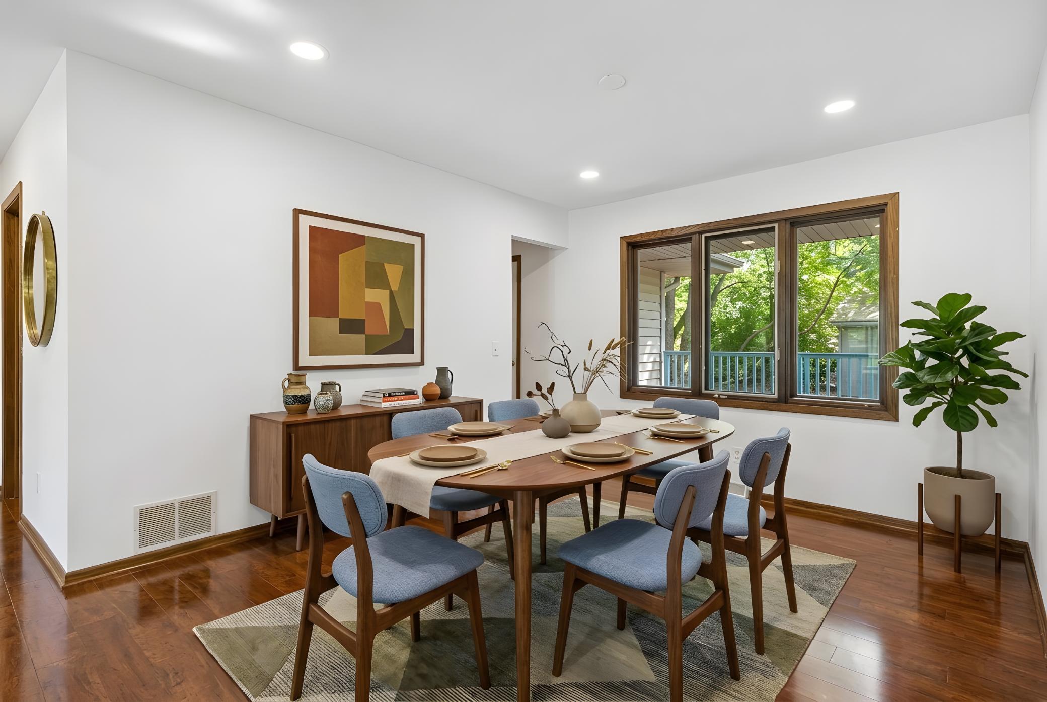 Dining room - virtually staged