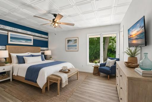 Primary bedroom - virtually staged