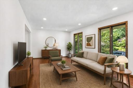 Living room - virtually staged