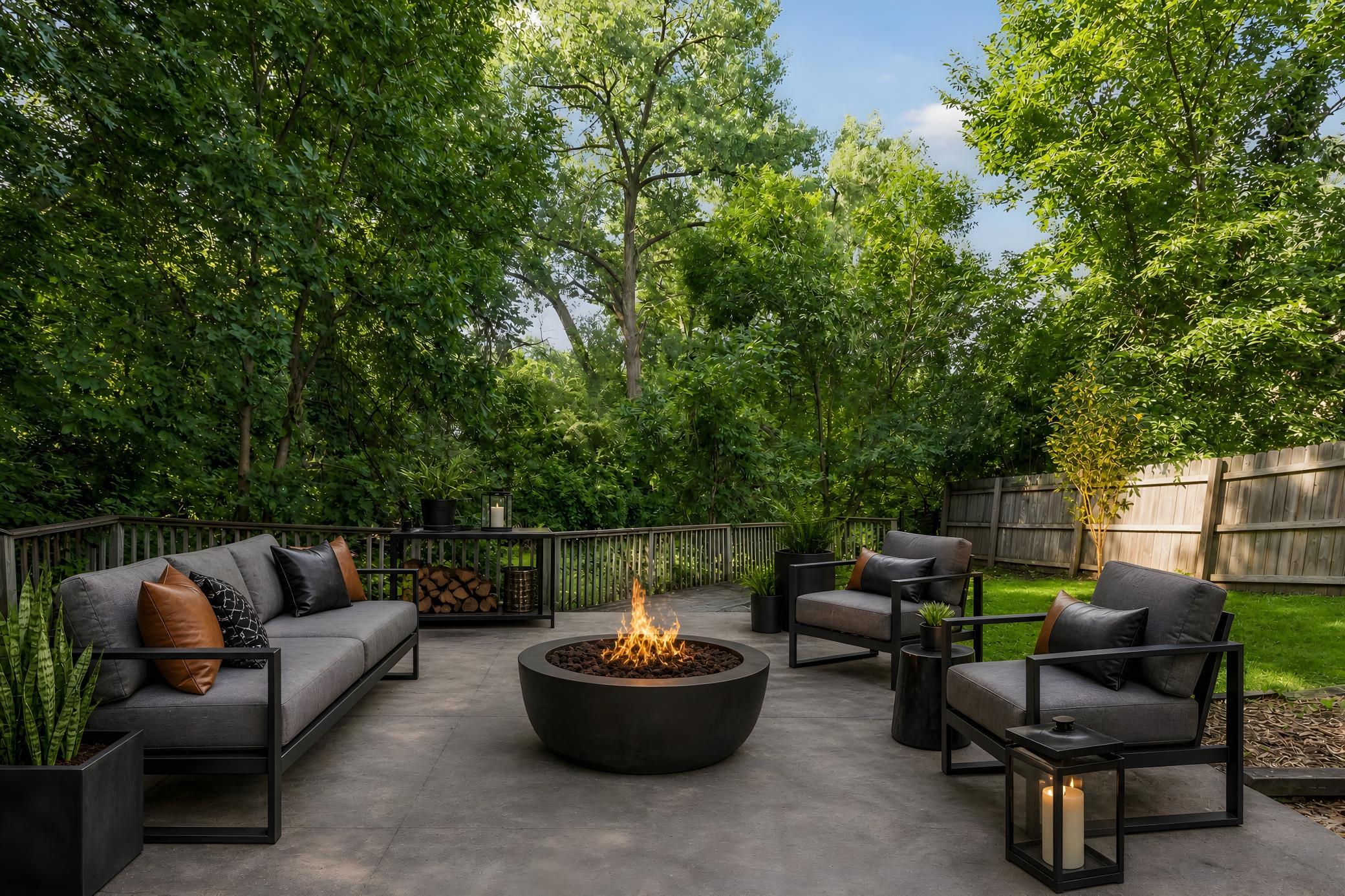 Patio - virtually staged