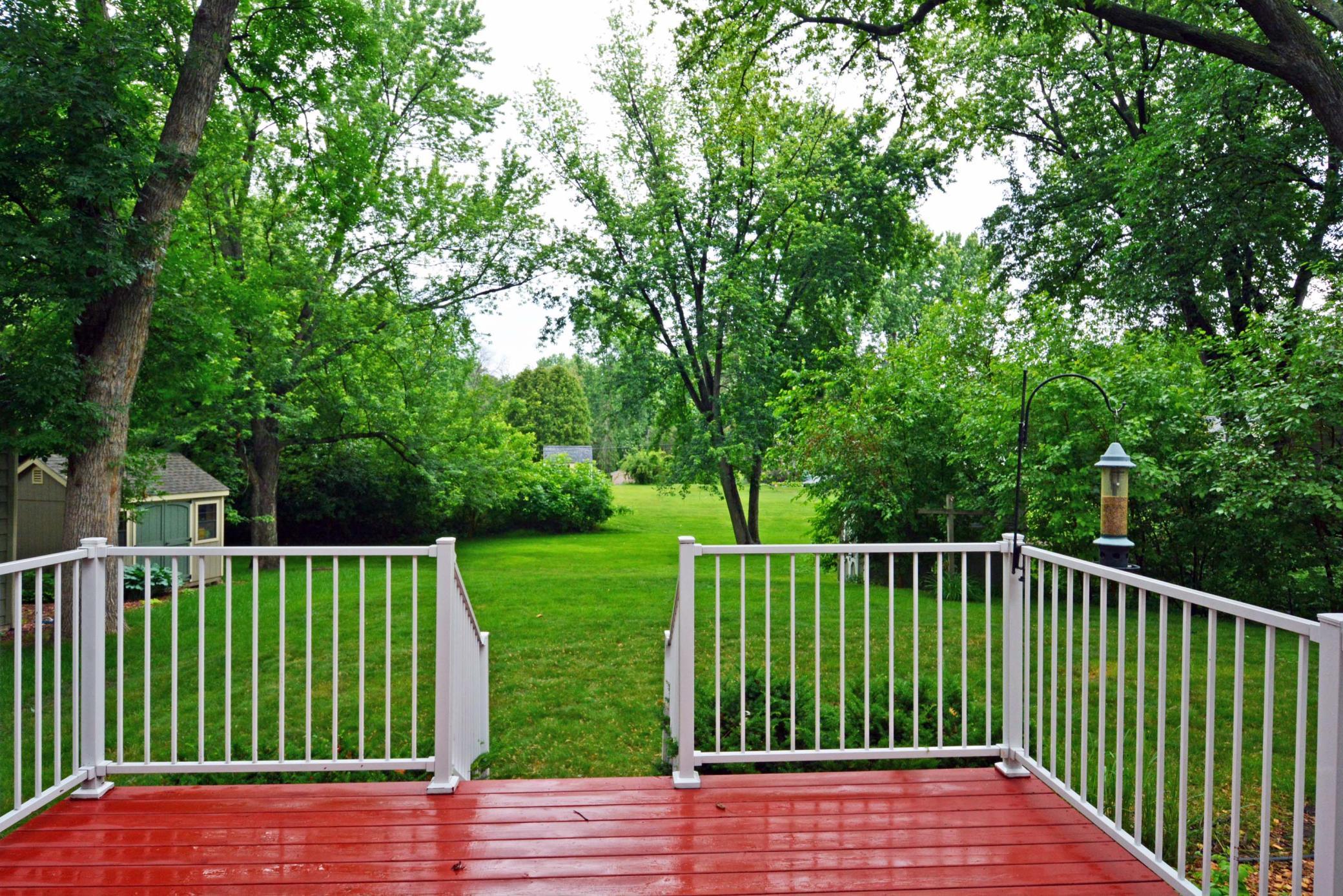 Deck opening to the private yard