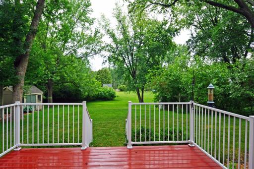 Deck opening to the private yard