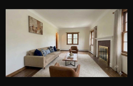 Virtually staged living room