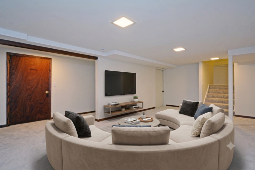 Lower Level virtually staged