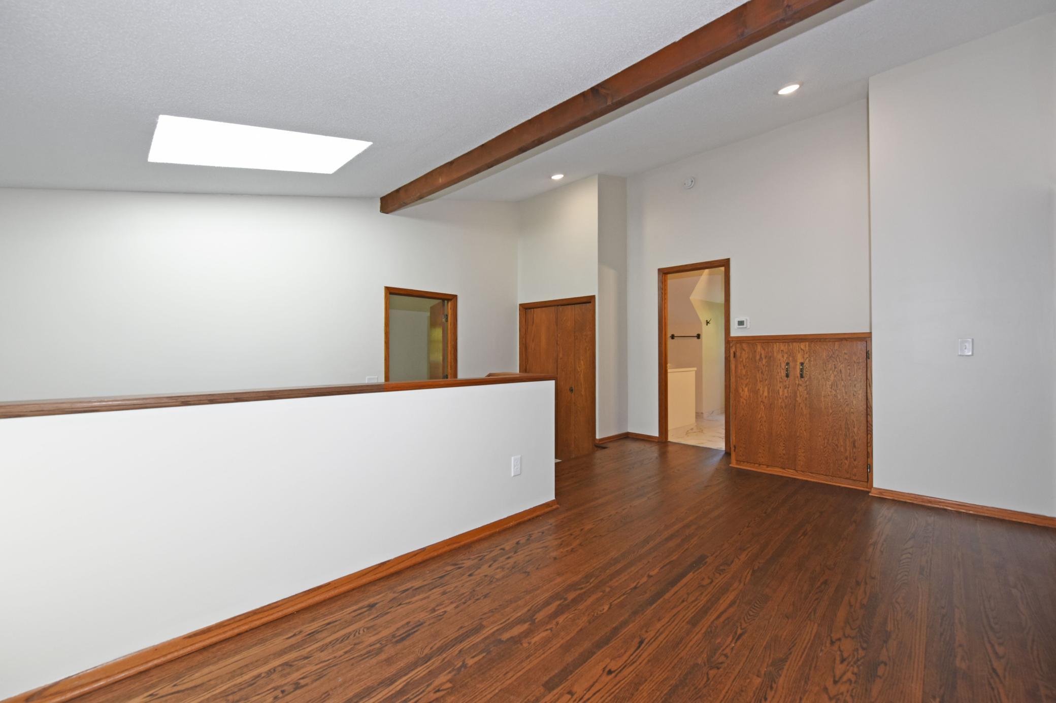 Upper level loft with sky light