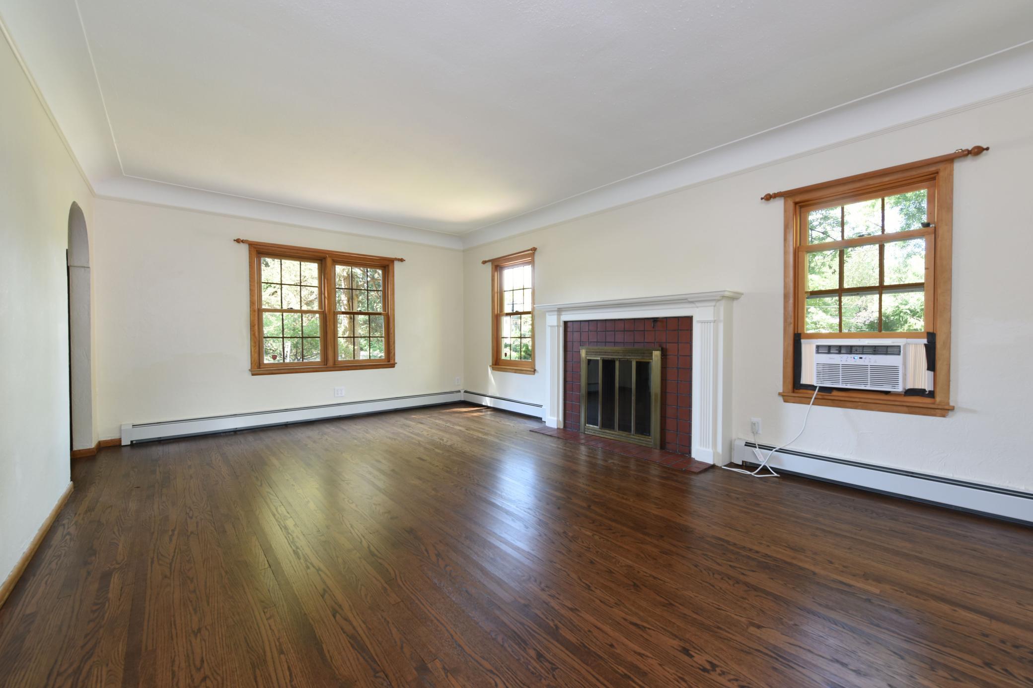 Wood burning fireplace