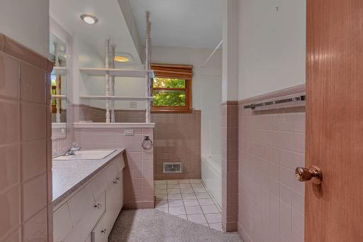 Main Floor Bath with Original Tile! Shower/Tub Combo - Original Vanity - CHARMing!