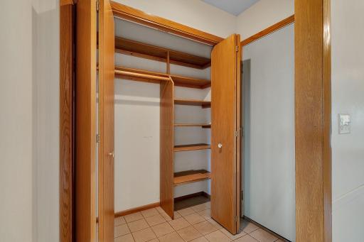 Closet Off Garage Entry Can Serve as Pantry