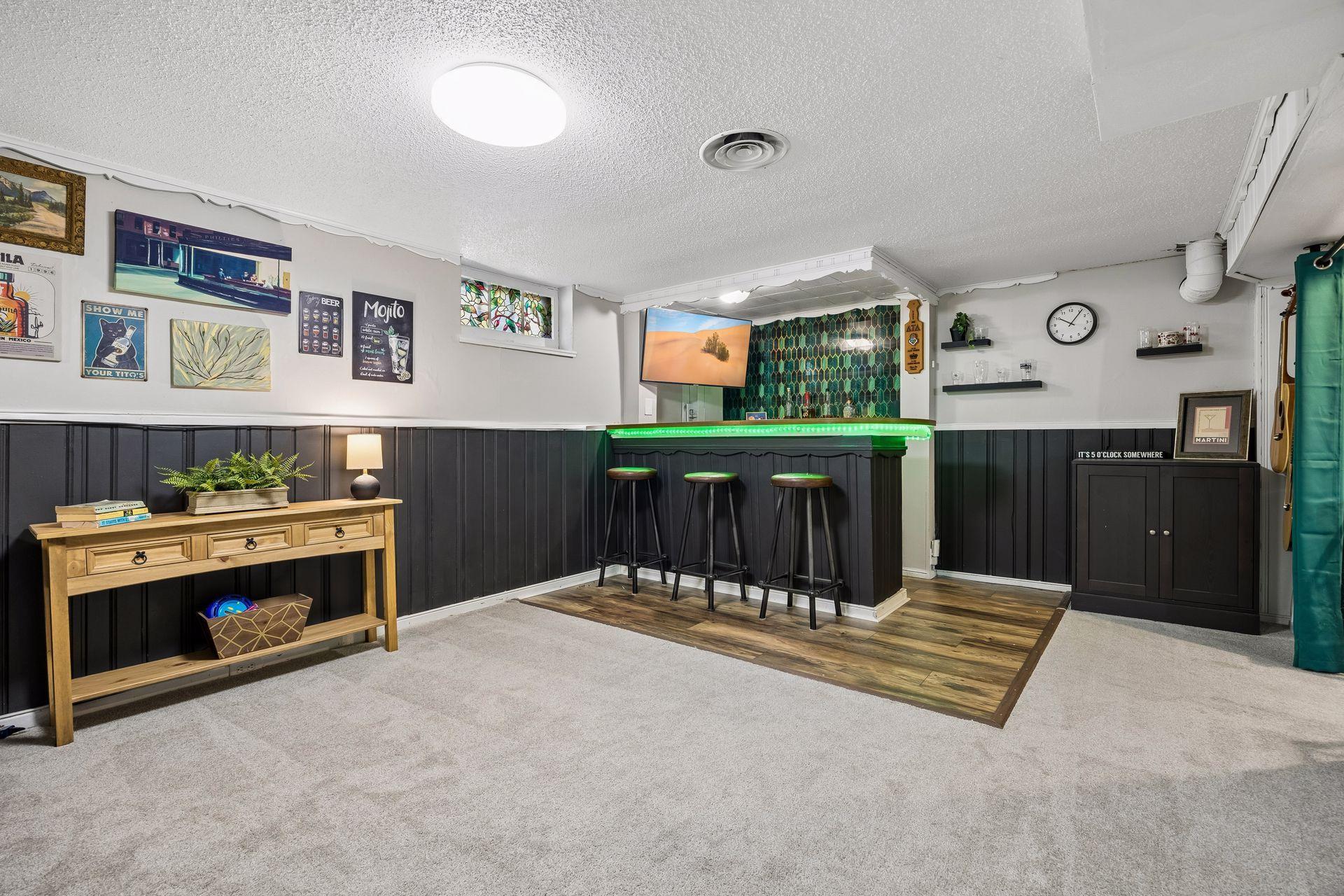 The lower-level bar adds a fun and inviting space for entertaining!
