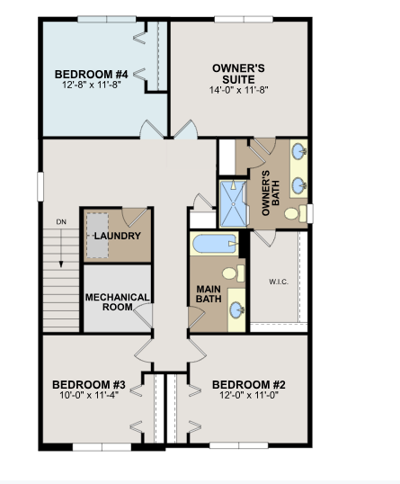 Andover floorplan second level