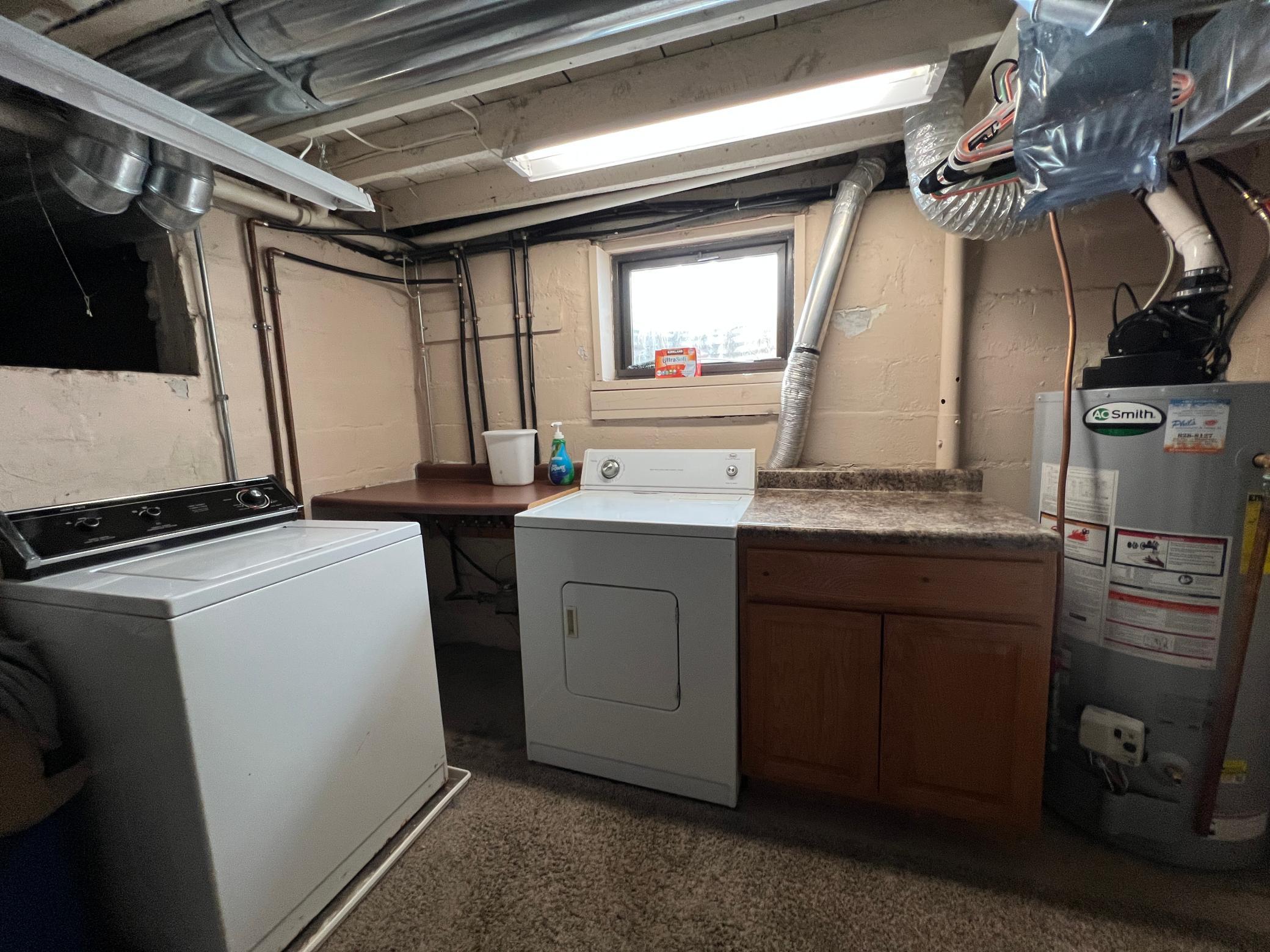 Washer & Dryer in basement