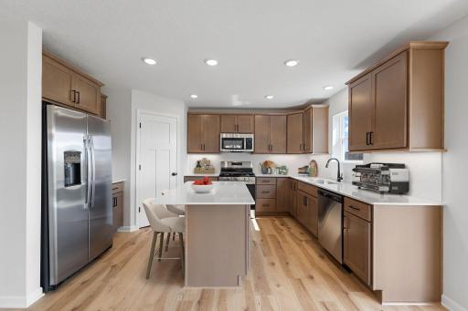 Kitchen. Virtual staging. Photo used for layout purposes. Finished may be different.