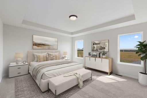 Owner's Bedroom - Virtual staging. Photo used for layout purposes. Finished may be different.