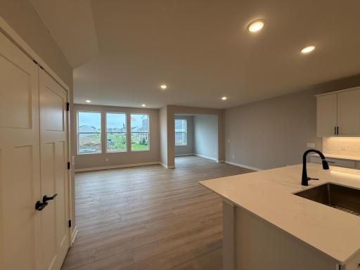 Kitchen to Gathering Room and Sunroom