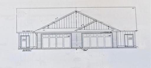 Architect drawing of front elevation