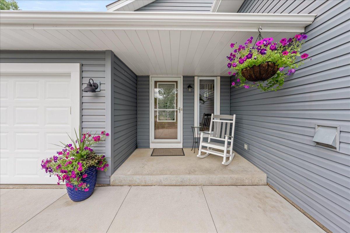 Front porch & concrete patio