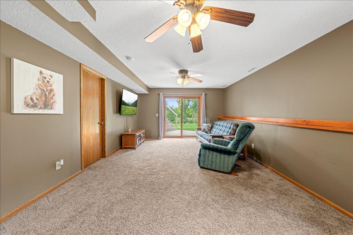 Family room lower level with walkout to backyard