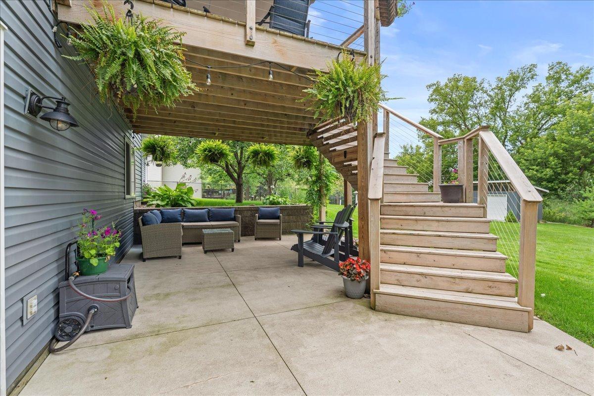 Lower level walk-out to patio