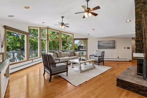 Large living room space for hosting guests