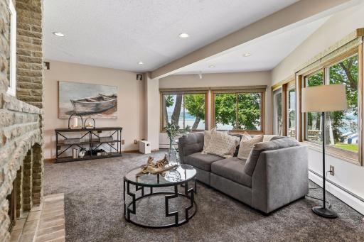 Lower level provides 9 ft ceilings and large windows flooding the basement with natural light