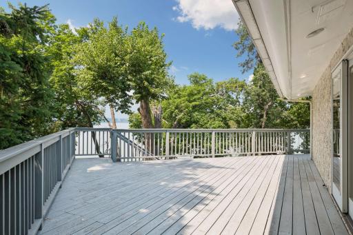 Expansive wrap around deck to provide great views of the lake