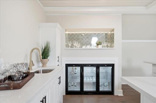 Full bar perfectly placed in the entertainment loft