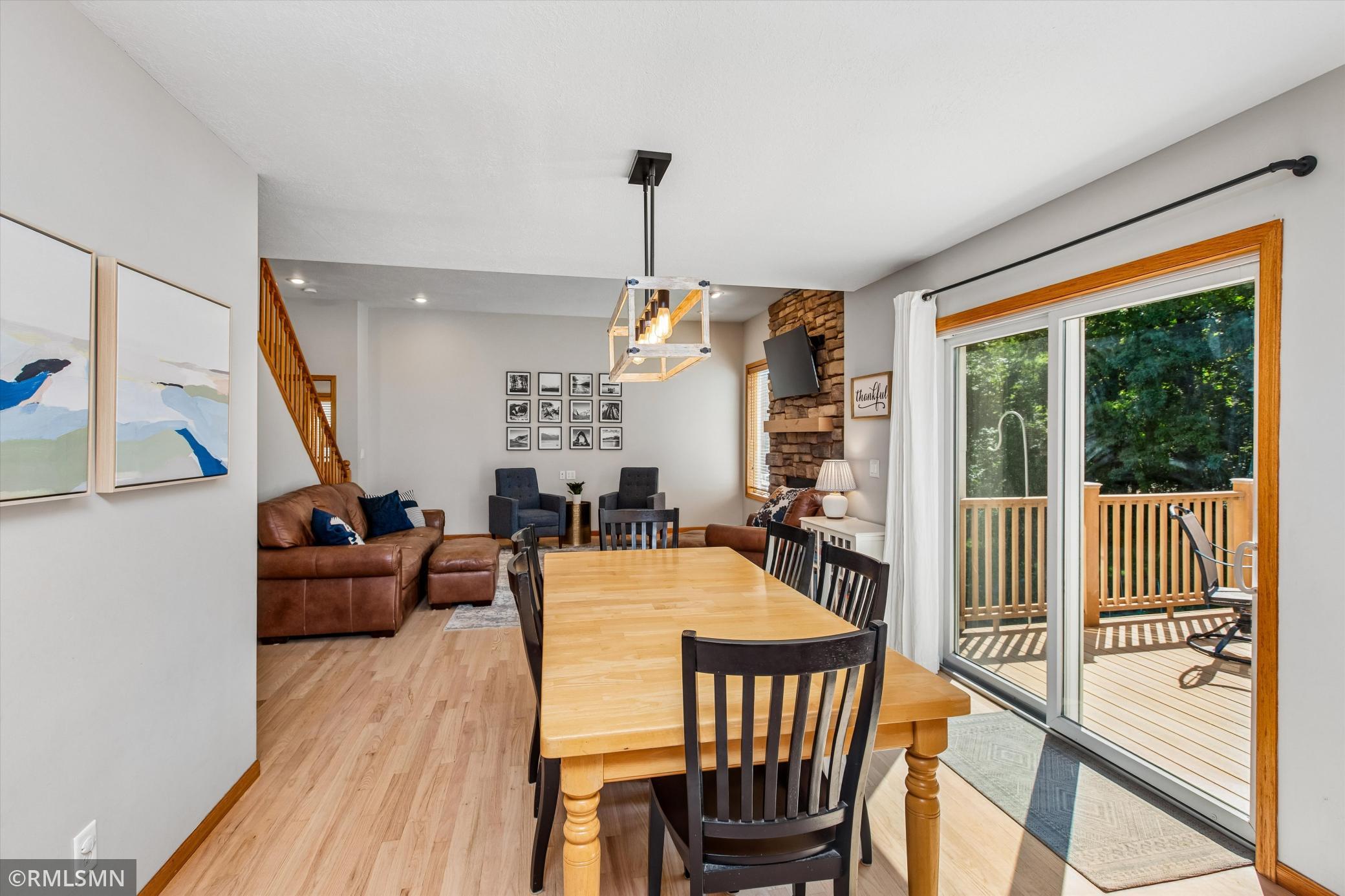 Patio door off the dining room leads to the backyard deck!