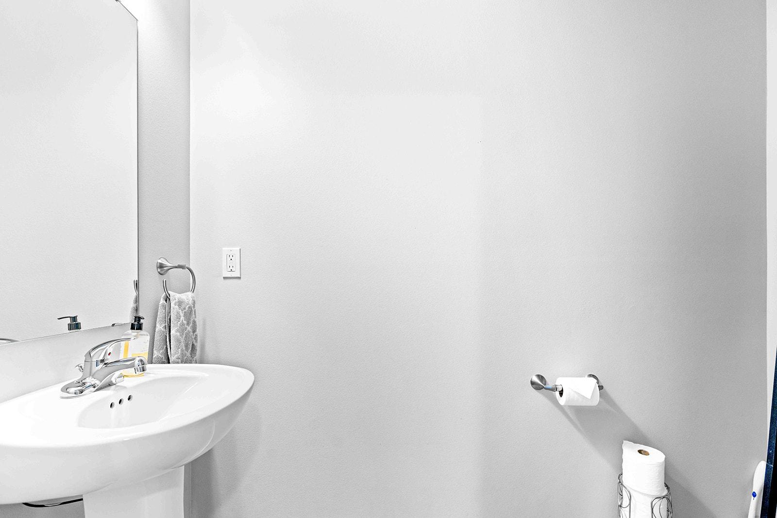 1/2 Bathroom near Garage Entry