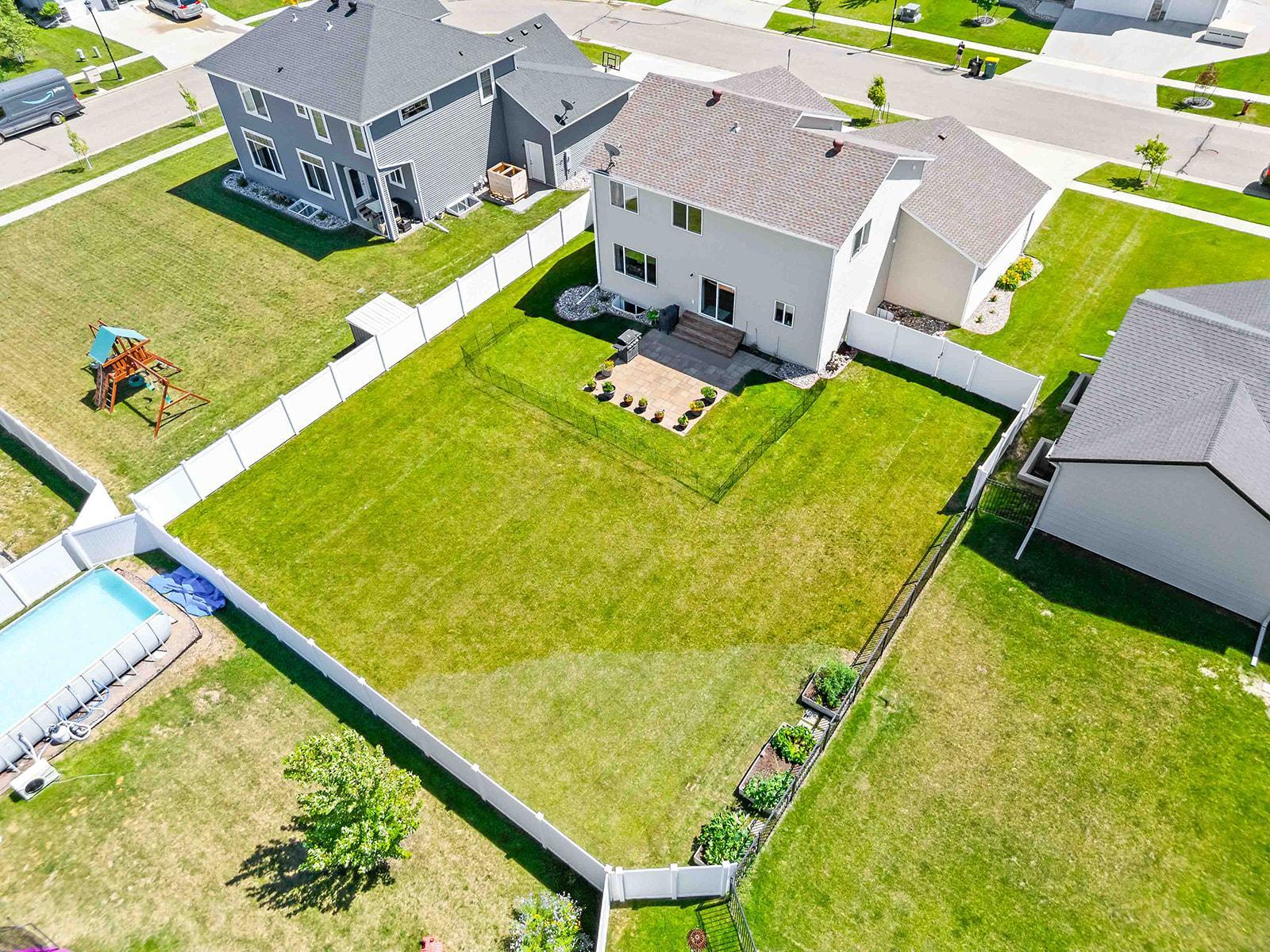 Large Fenced Yard with Irrigation System