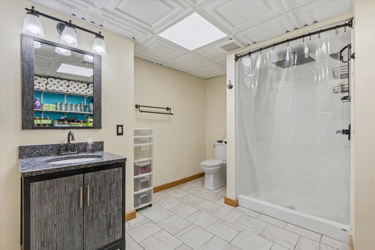 Basement Bathroom w/ in floor heating
