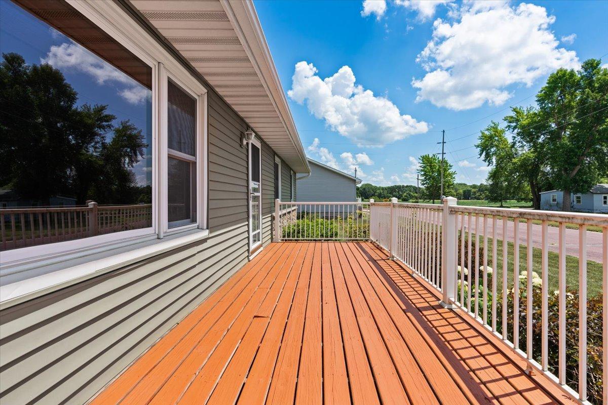 Newly Stained Front Deck