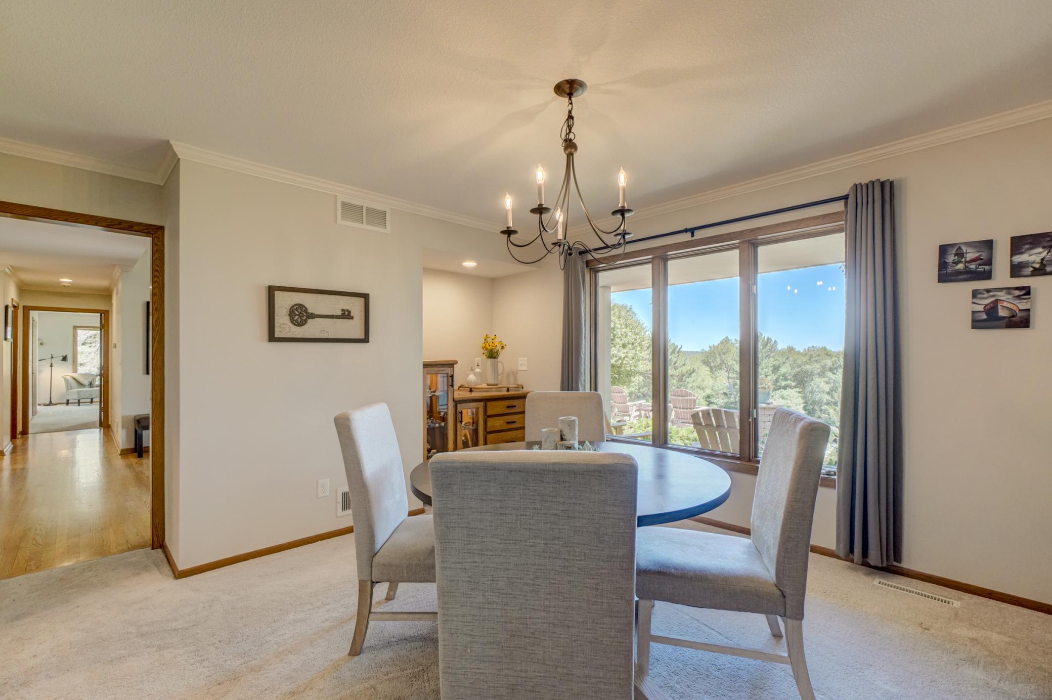 Beautiful scenic views provide the perfect backdrop for entertaining and formal dining