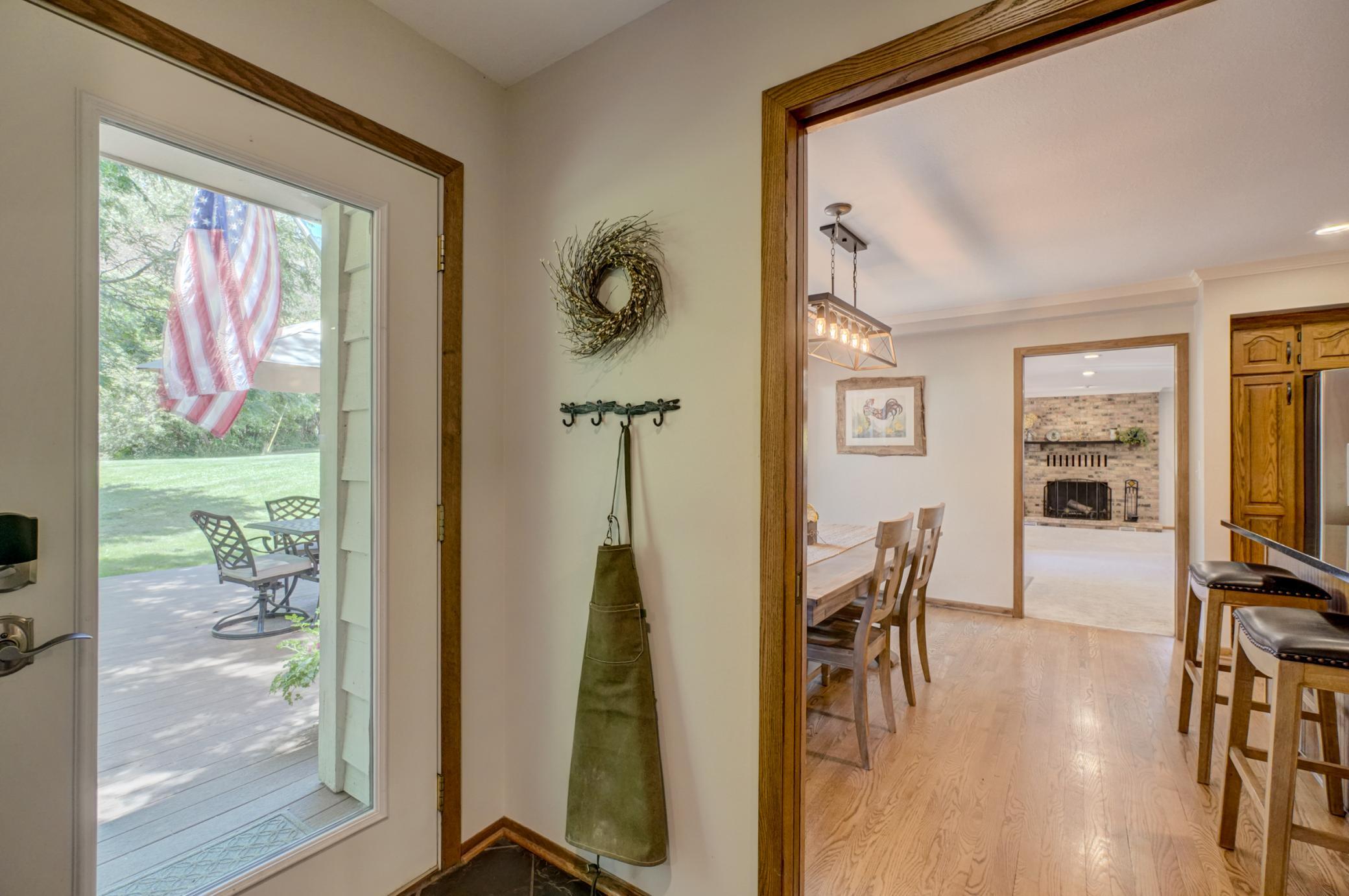 Enjoy easy access to the beautifully landscaped backyard retreat