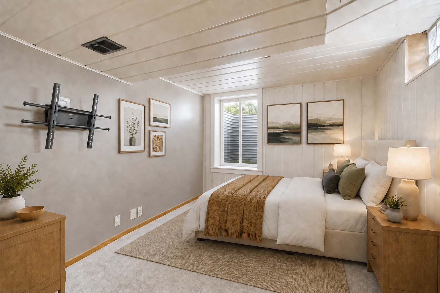 Virtually staged to show lower level 4th bedroom potential. (Does not currently have an egress)