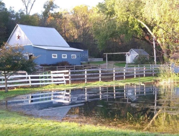 A photo of the farm during the fall season