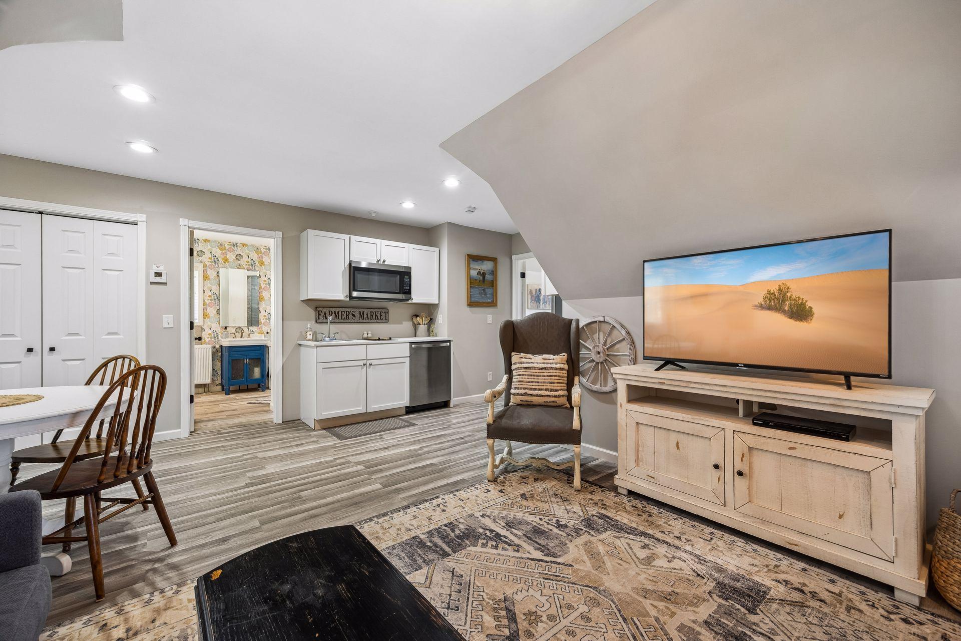 The guest suite above the detached garage was completed within the last few years.