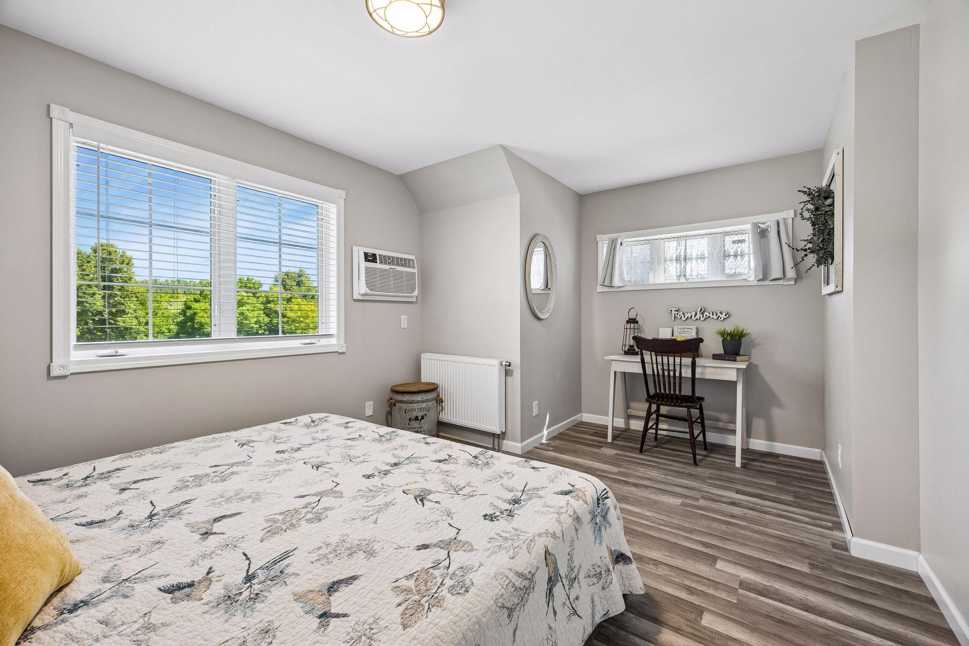 The bedroom in the guest suite is larger than you'd expect!