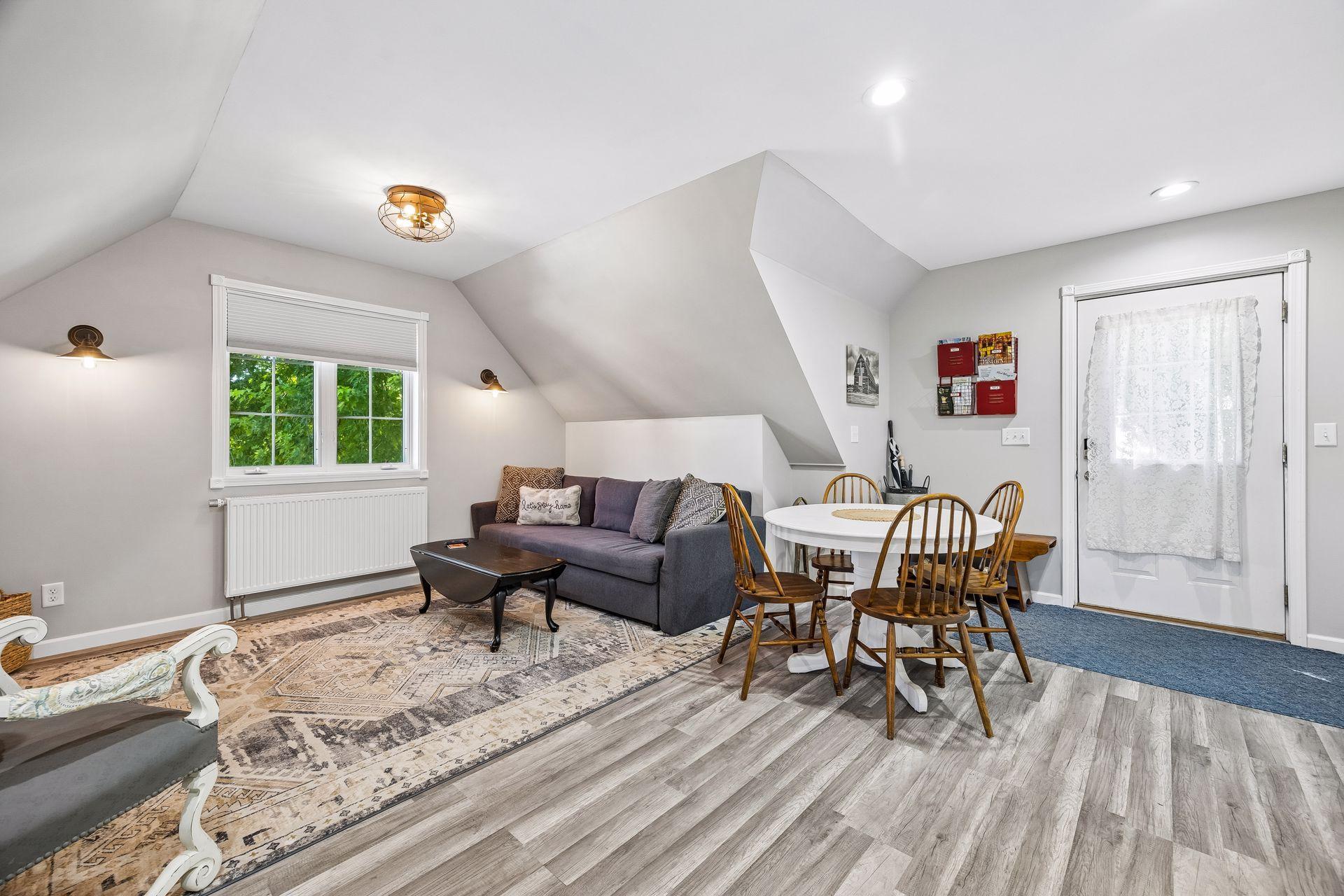 The guest suite above the detached garage could also be used as an office or short/long-term rental.