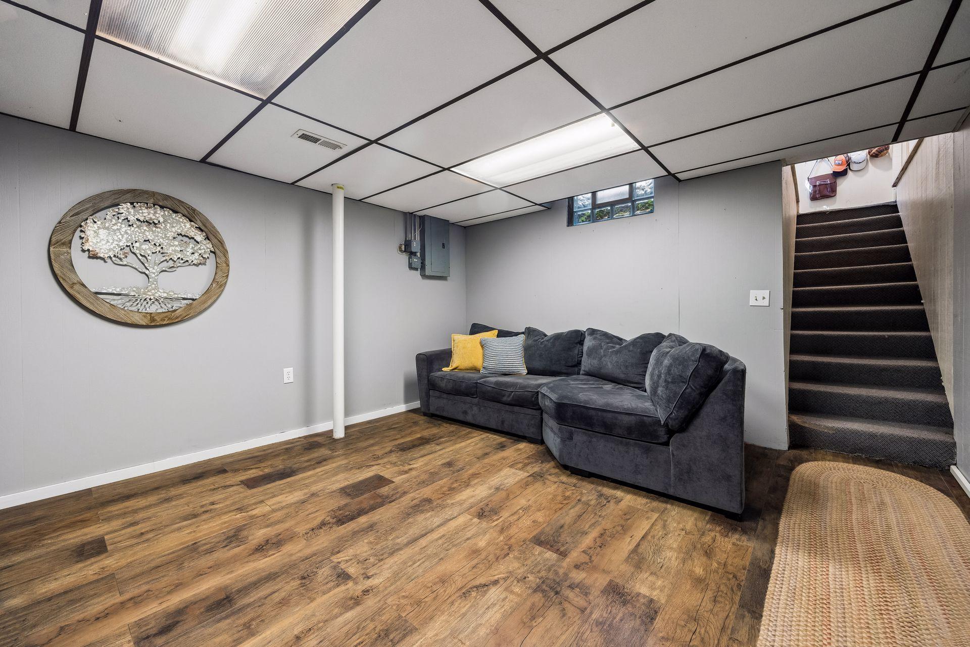 The basement area has recently been finished