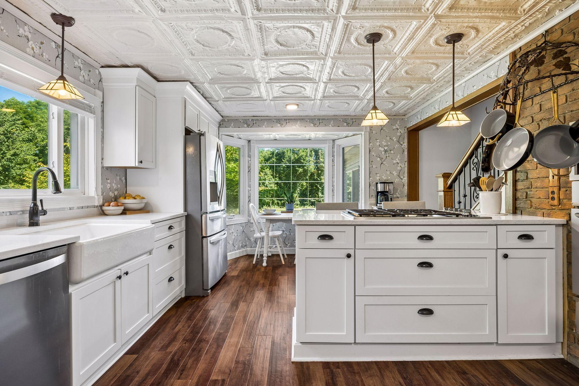 The tin ceiling adds so much character