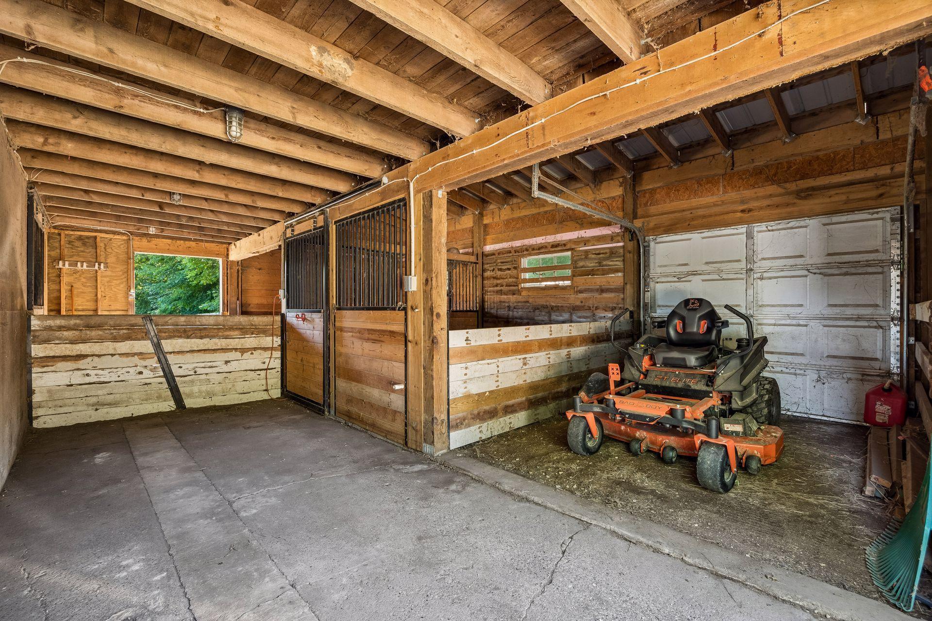 Plenty of room for storage in the barn