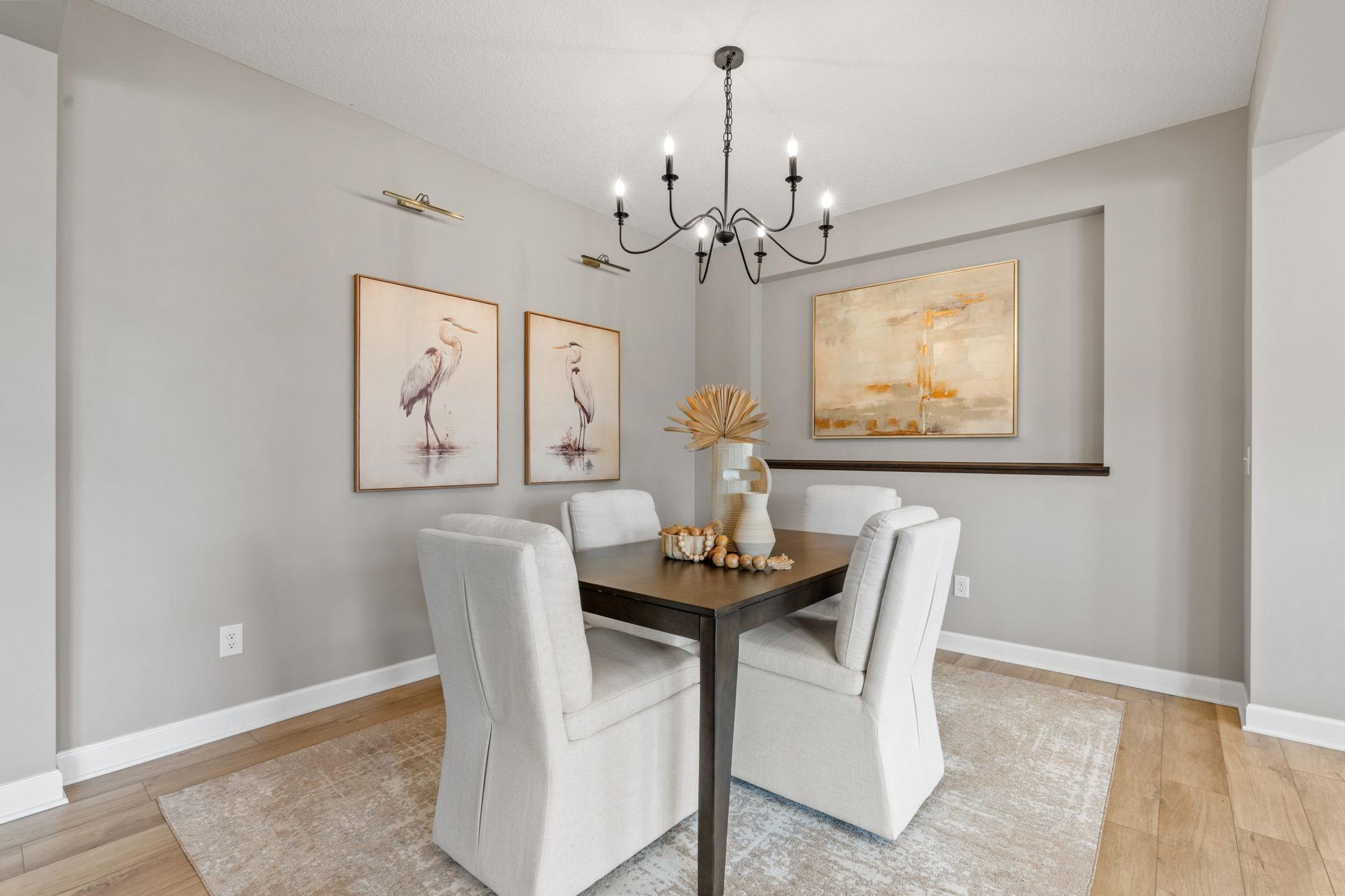 Formal dining room in addition to in-formal and kitchen breakfast bar