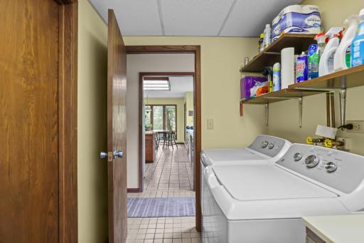 Main floor laundry offers convenience in a central location.