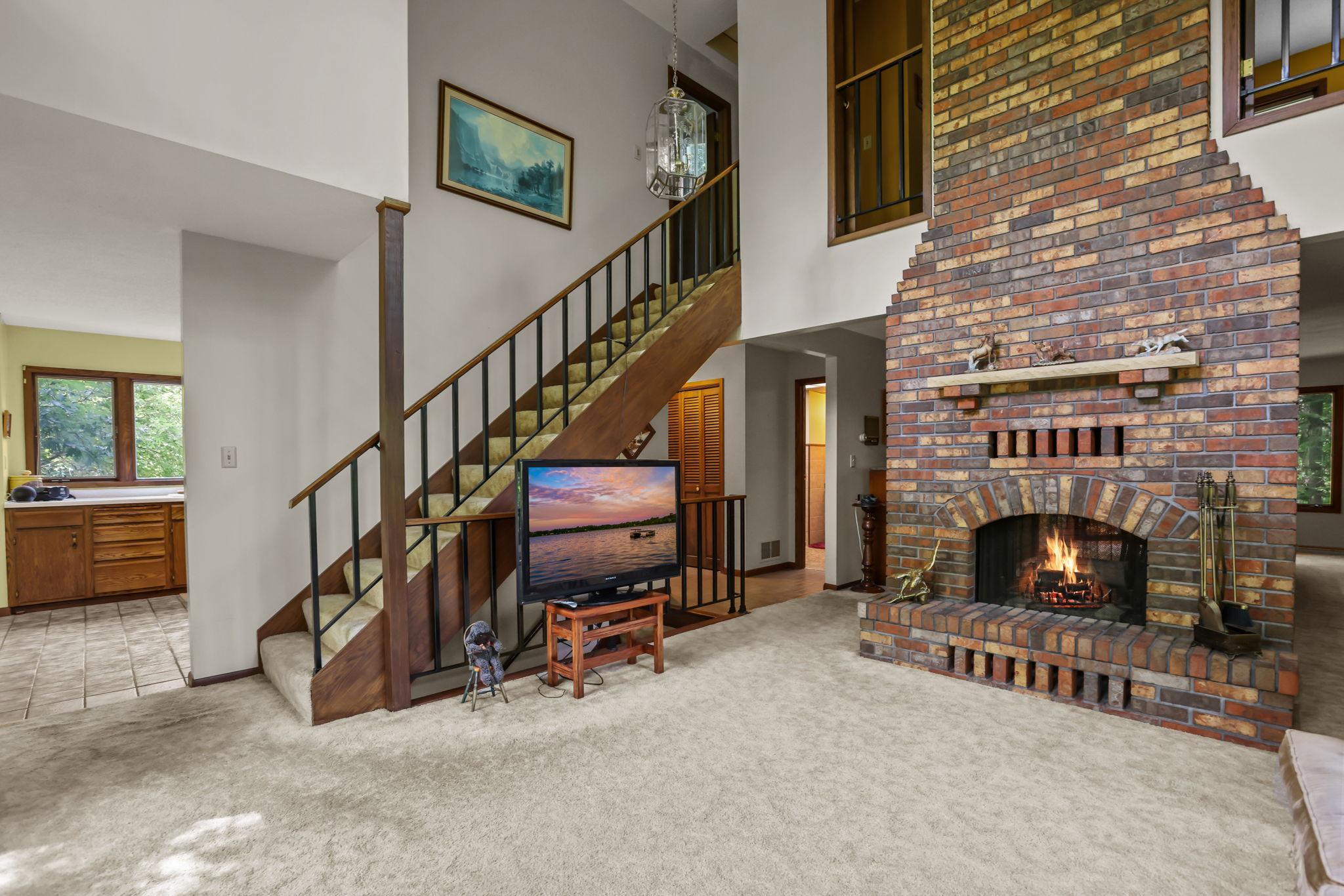 Staircase to second floor.