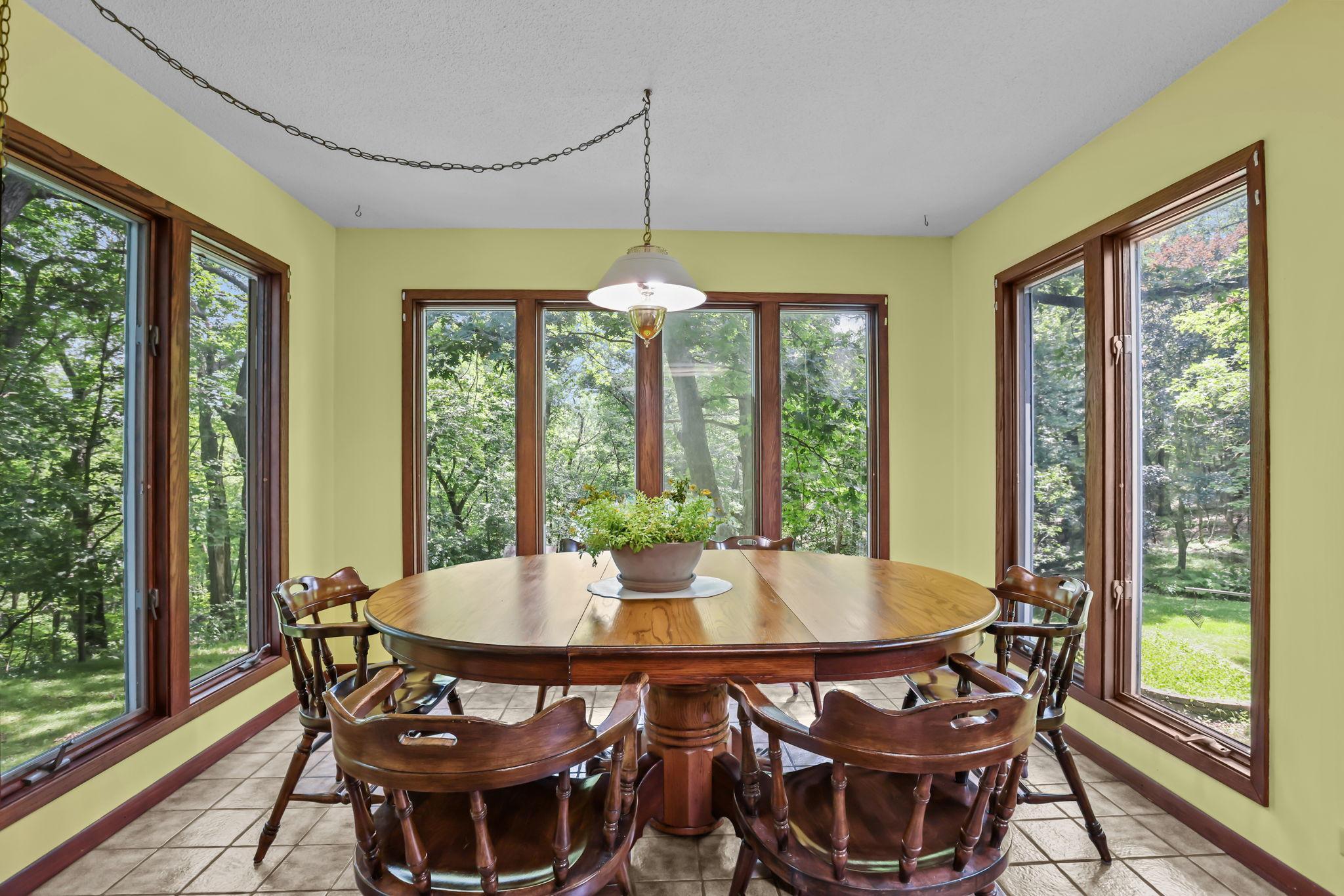 Breakfast / dining room off kitchen, also with ample windows and natural light.