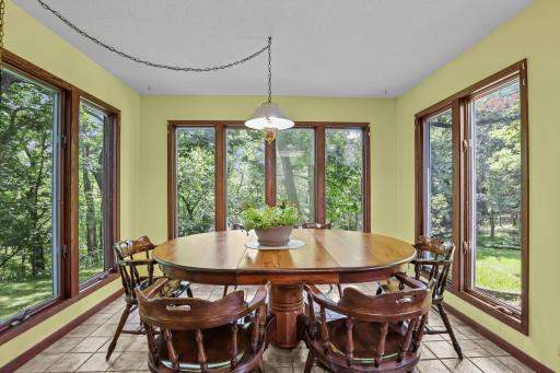 Breakfast / dining room off kitchen, also with ample windows and natural light.